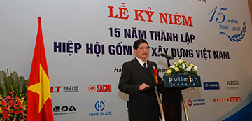 Lễ kỷ niệm 15 năm thành lập Hiệp hội Gốm sứ xây dựng Việt Nam
