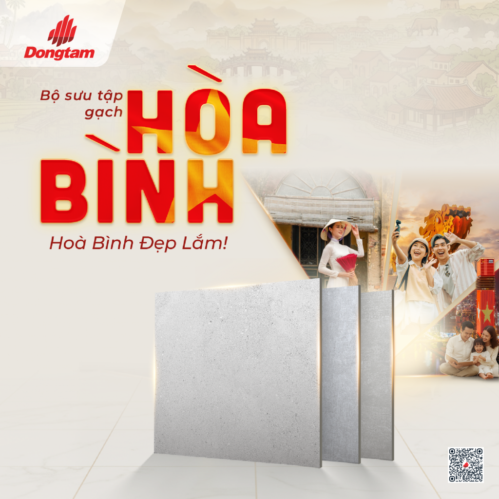 Bộ sưu tập gạch ốp lát Hòa Bình   vẻ đẹp tối giản cho không gian đương đại